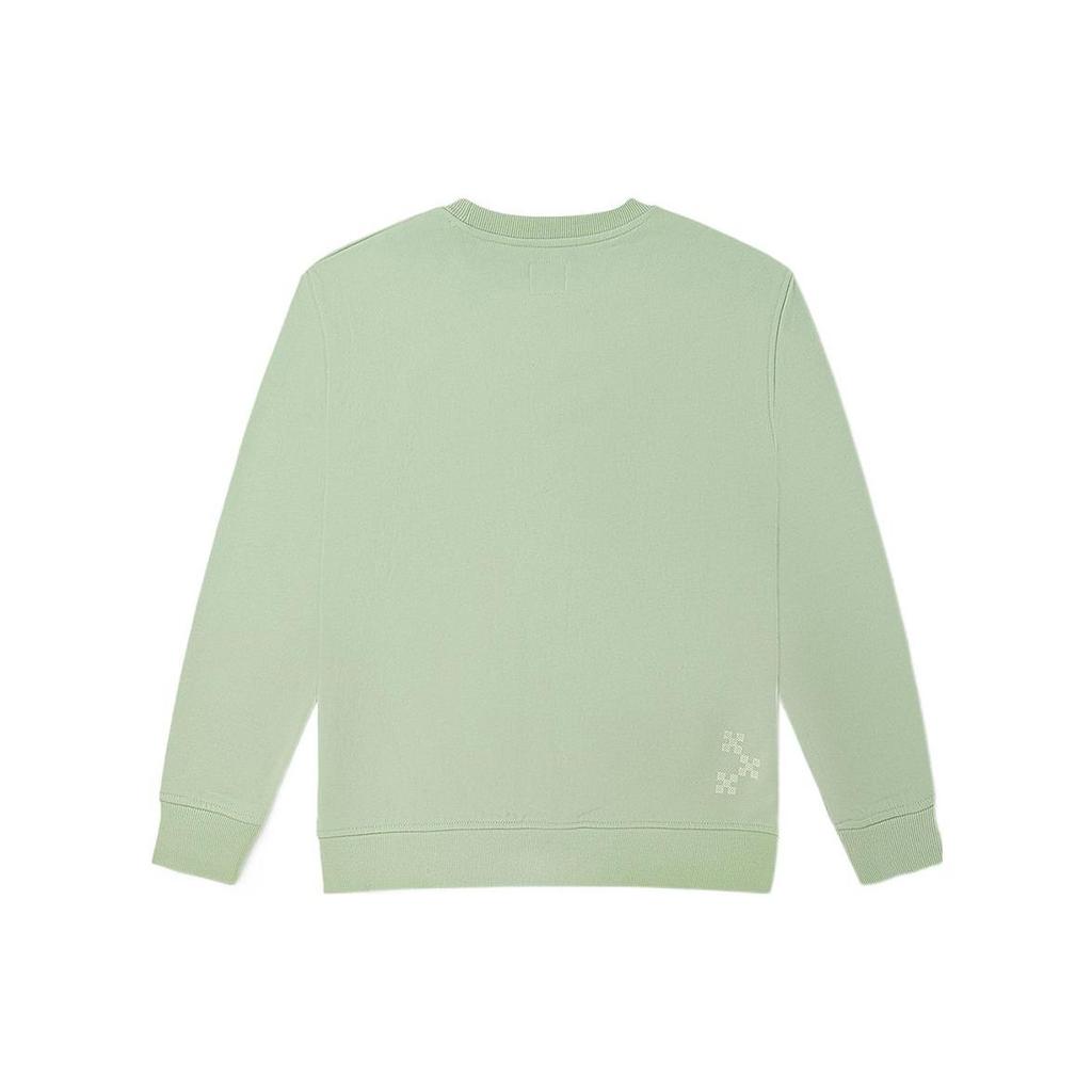 Vans Logo Daisy Embroidery Crew Neck Sweatshirt Women Tops Green VN0A7Q1JYSJ