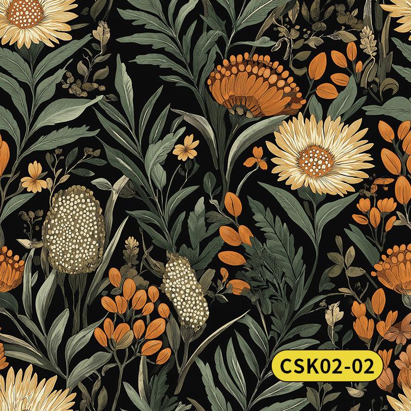 Vintage American Rose Wallpaper Bedroom Furniture Renovation Sticker Color Change Shoe Cabinet Wardrobe Door Sliding Door Transformation Wallpaper