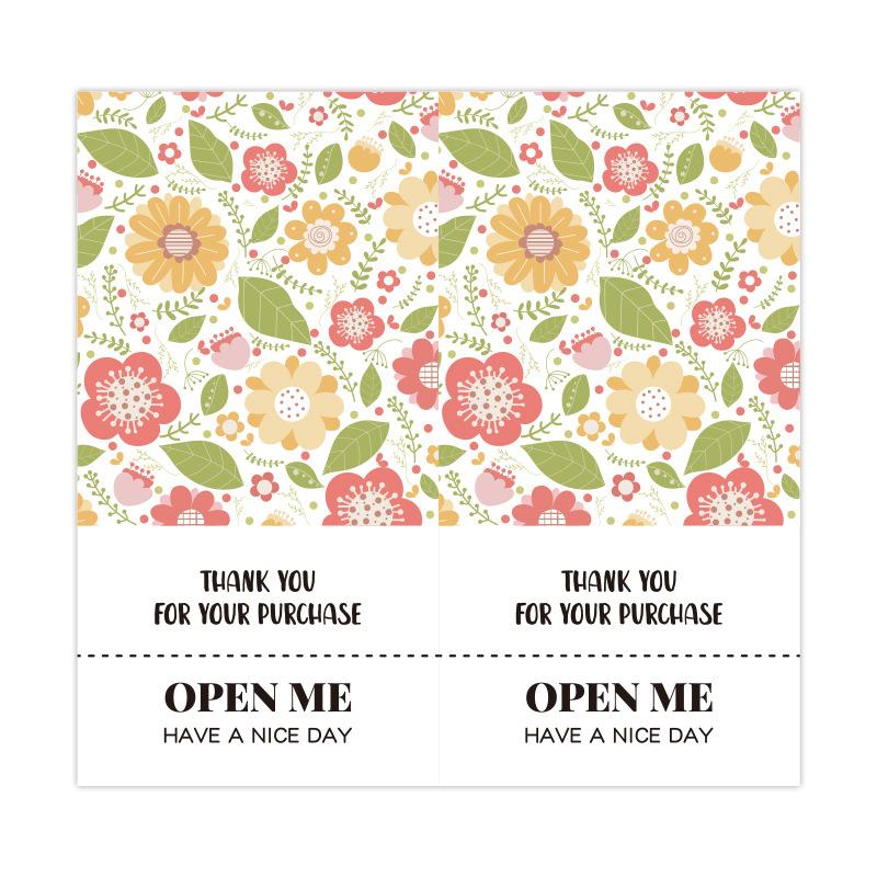 50 Aufkleber/Packung, Frische Kleine Blumenaufkleber, Dankesaufkleber, Flugzeugbox, Verschlussaufkleber, Geschenkboxverpackung, Dekoration, Klebeetiketten