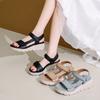 Platform Sandals Women's Summer New Fashion Flat Velcro Casual Sports Beach Shoes