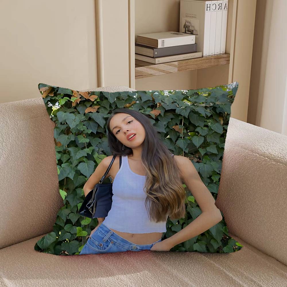 Singer O-Olivia Cool R-Rodrigo Anime Pillow Case Removable Washable Cushion Cover – All-Season Soft Linen
