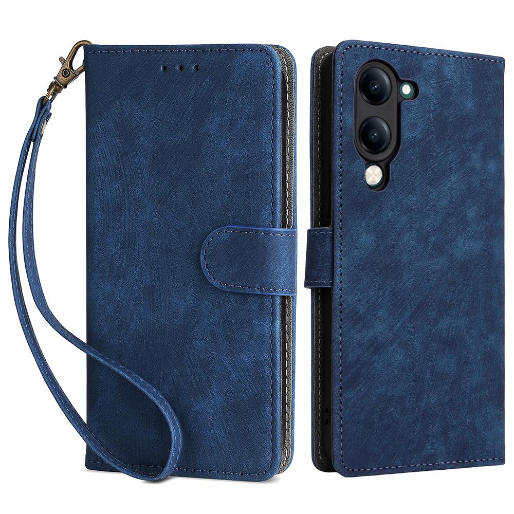 For Vivo Y04 4G/Y29s 5G Case Wallet RFID Blocking PU Leather Cover Viewing Stand