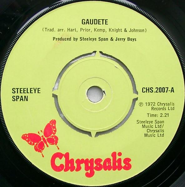 

7inch Record STEELEYE SPAN - Gaudete CHS2007 Chrysalis UK Rock Used