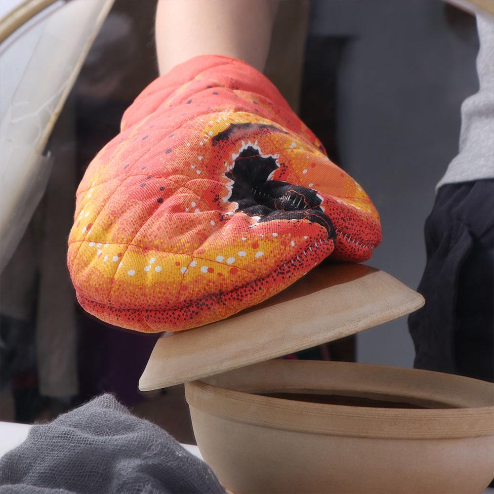 Thickening Crab Shape Oven Gloves Versatile Oven Mitt Kitchen Accessories Heatproof Mitten  Kitchen