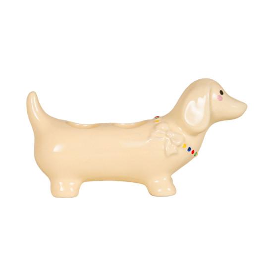 Toothbrush Holder Dachshund Shape Ceramic Multi-Slot Design Waterproof Bathroom Organizer Non-Slip Stable Base Manual Toothbrush