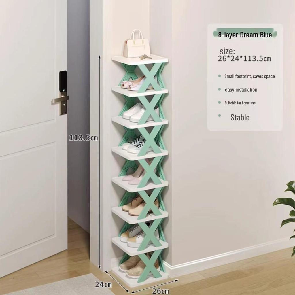 Space-Saving Dustproof Folding Shoe Rack for Narrow Entryways, Offices, or Dorms