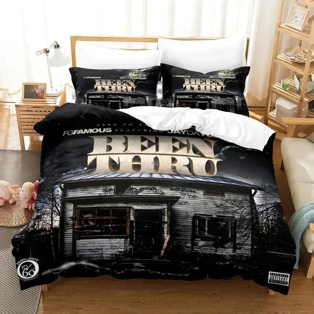 RIP Jaydayoungan Rapper Bedding Set Boys Girls Twin Queen Size Duvet Cover Pillowcase Bed Boys Adult Fashion Home Textileextile