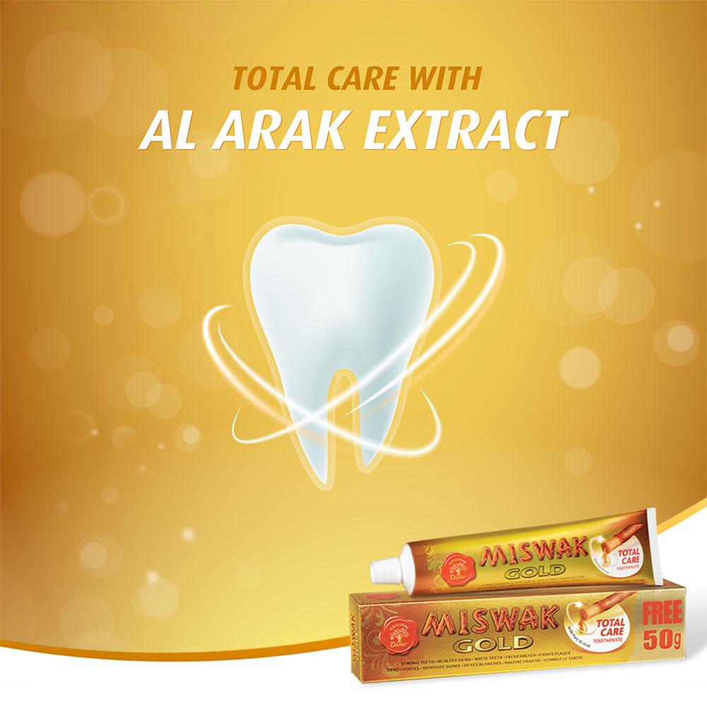 Miswak Gold Toothpaste +  1 Brush FREE