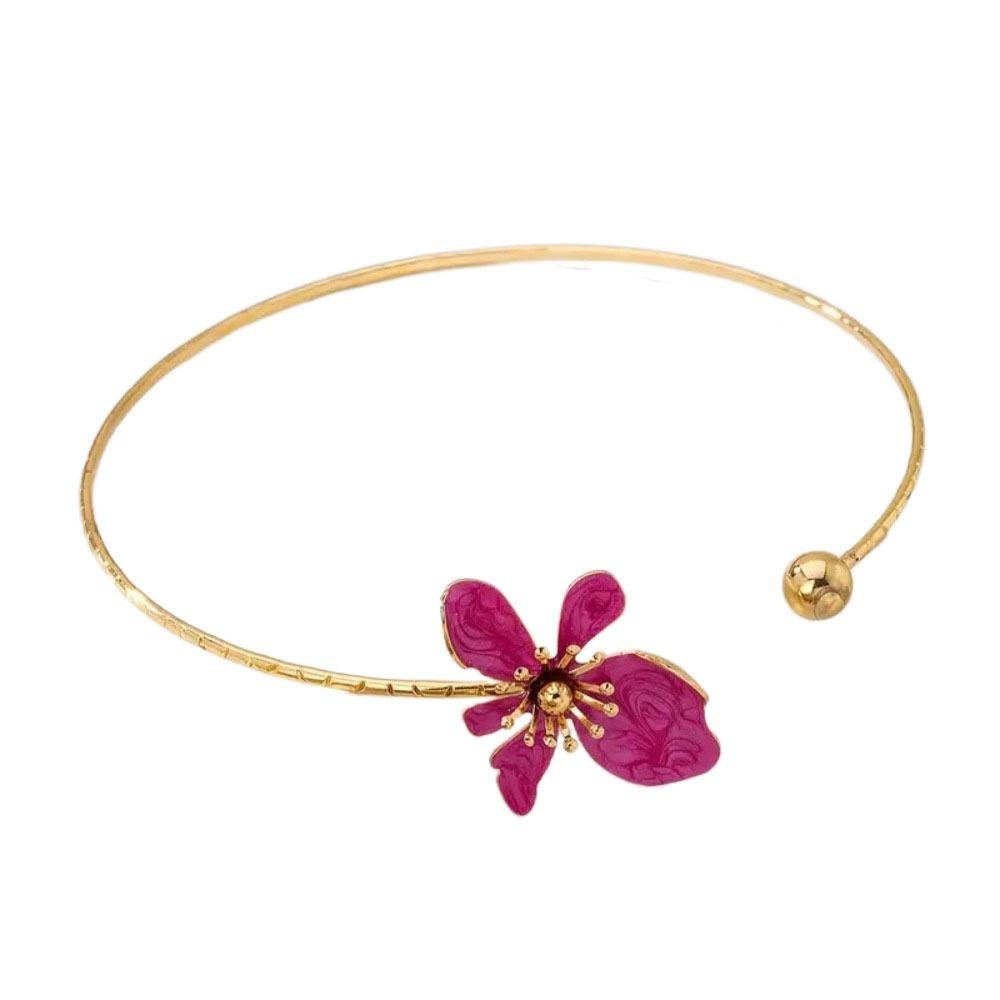 

Adjustable Flower Necklaces Geometric Collar Necklace Romantic Open Chokers Women рожевий червоний колір