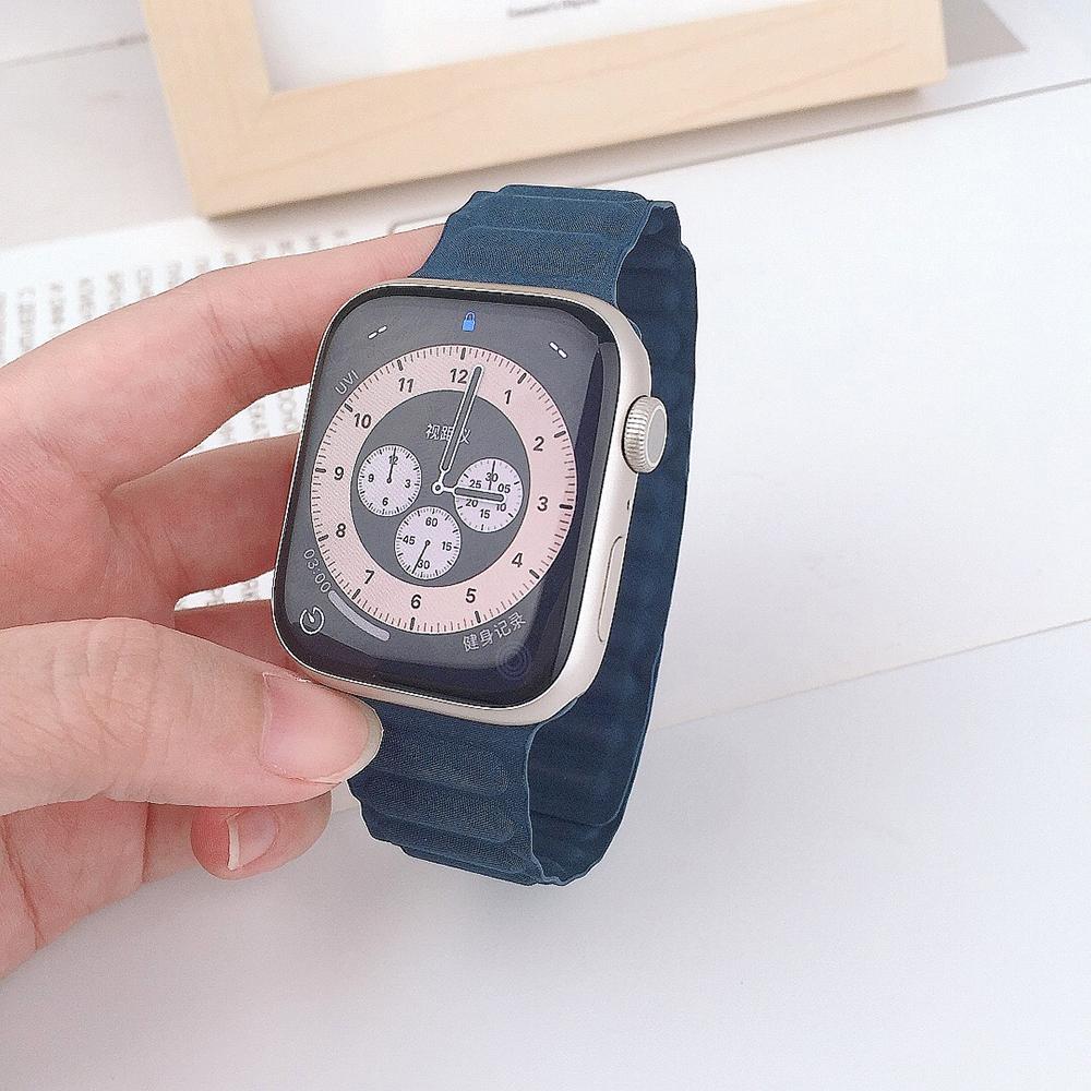 Magnetic Strap For Apple Watch Bands 45mm 38mm 49mm 40mm 42mm 41mm Silicone Sport Bracelet iWatch Series ultra 9 6 5 7 8 se 44mm