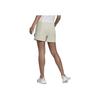 Adidas Solid Color Logo Patch Drawstring Sports Shorts Women Bottoms White HE4145