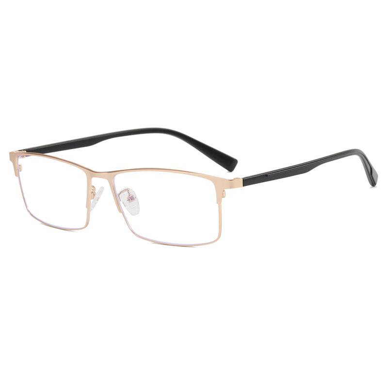 

Half Frame Titanium Fashion Reading Glasses For Men High Quality Blue Light Blocking Prescription Eyeglasses Business Presbyopia 0