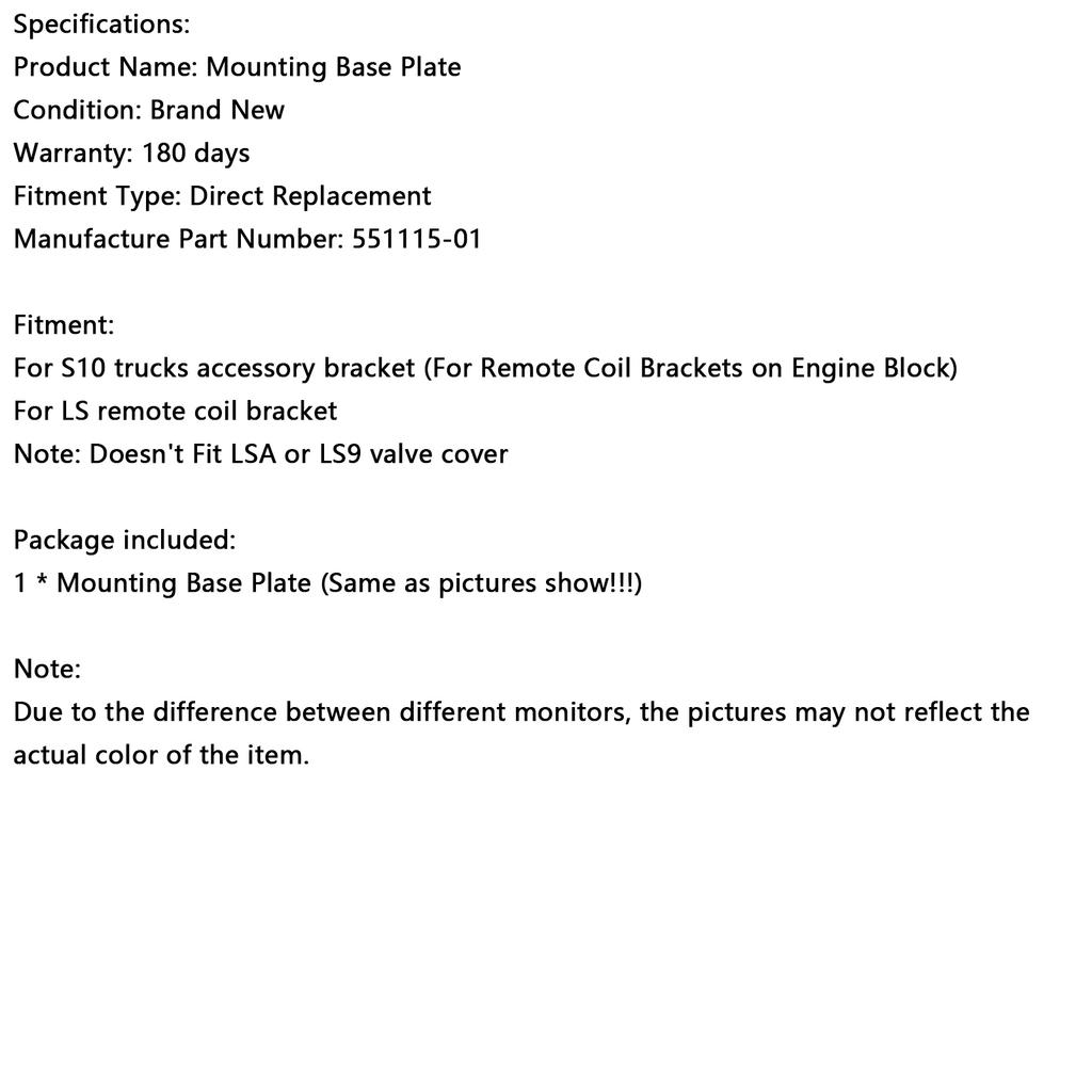 Aluminium Zündspulen-Montagehalterplatte 551115-01 Passend für Chevy S10 LS