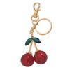 Fashionable Cherry Key Ring Purse Decoration Everyday Use Fruit Shape Keychain Fashionable Women Handbag Accessory