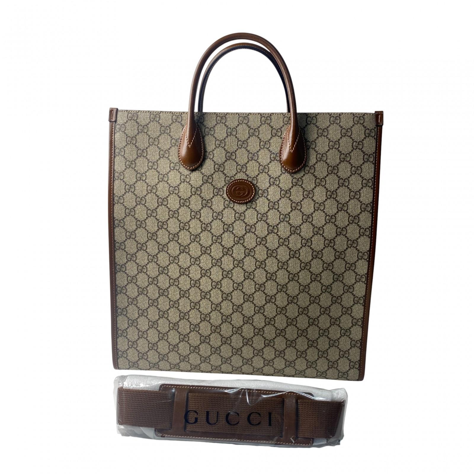 

Вживана сумка-тоут GUCCI Коричнева ПВХ Жіноча