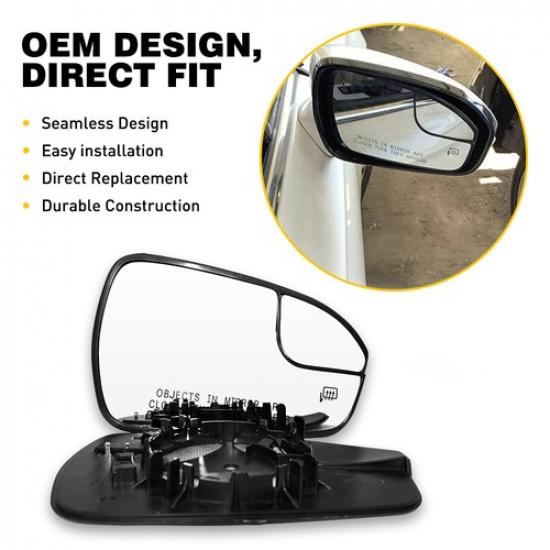 2pcs CAR AUTO HEATED MIRROR GLASS POWER LEFT For RIGHT 2013- Ford Fusion