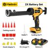 MELLWIN 10 Oz/300 Ml Glass Glue Caulking Gun Cordless Doors & Windows Electric Sewing Gland Tool For Makita 18V Battery Pin