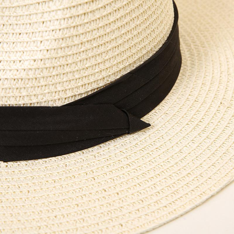 Wide Brim Panama Fedora Straw Hat - UPF Protection, Crochet Weaving, Mature Style - Ideal Summer Beach Sun Hat for Men and Women