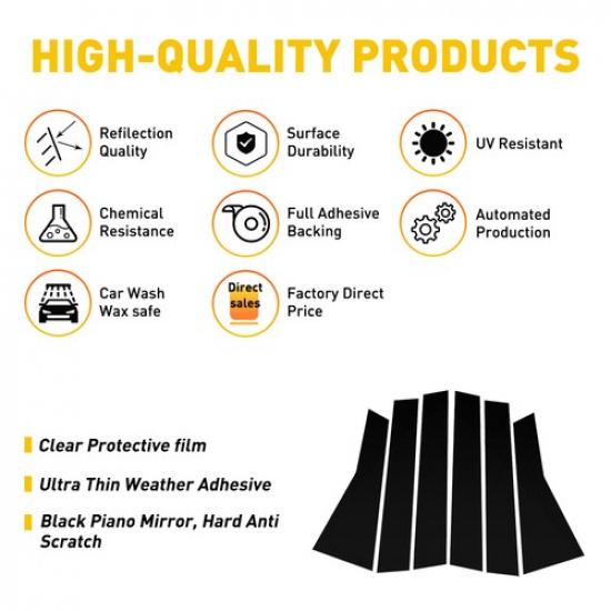 For 2017 2018 2019 2020 2021 HONDA CRV Pillar Post Window Door Trim Cover EXD