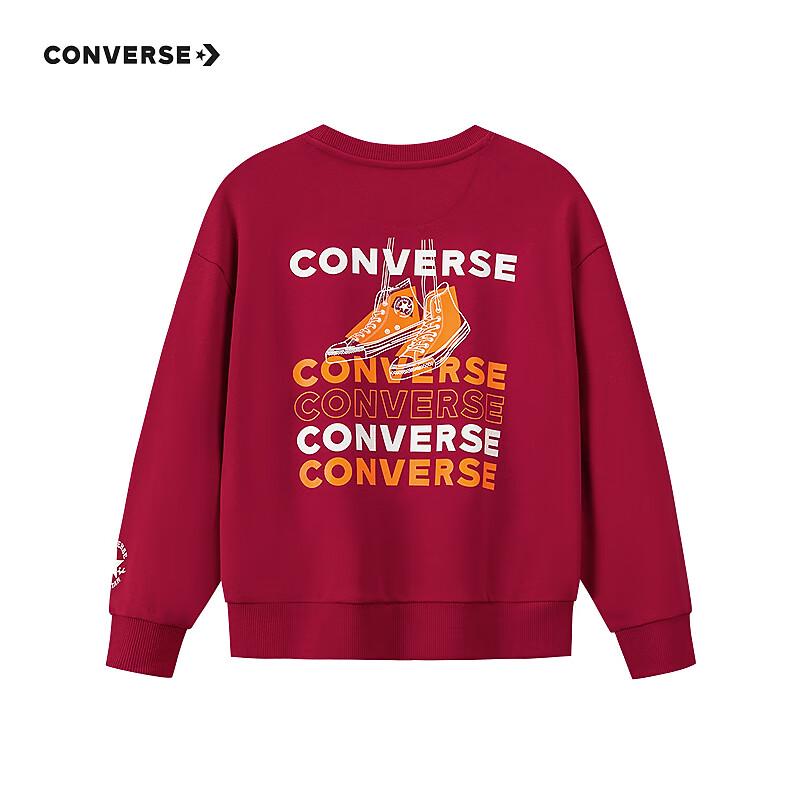 Converse Kids' Retro Print Cotton Sweatshirt