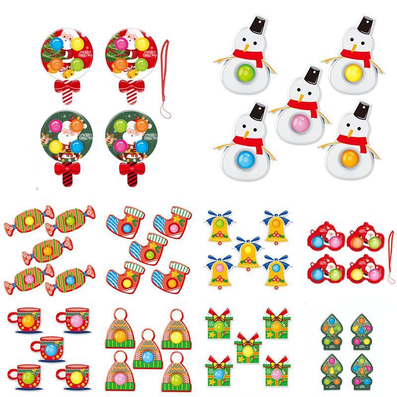 Delightful Christmas Pop It Fidget Toy Featuring Colorful Design For Stress Relief