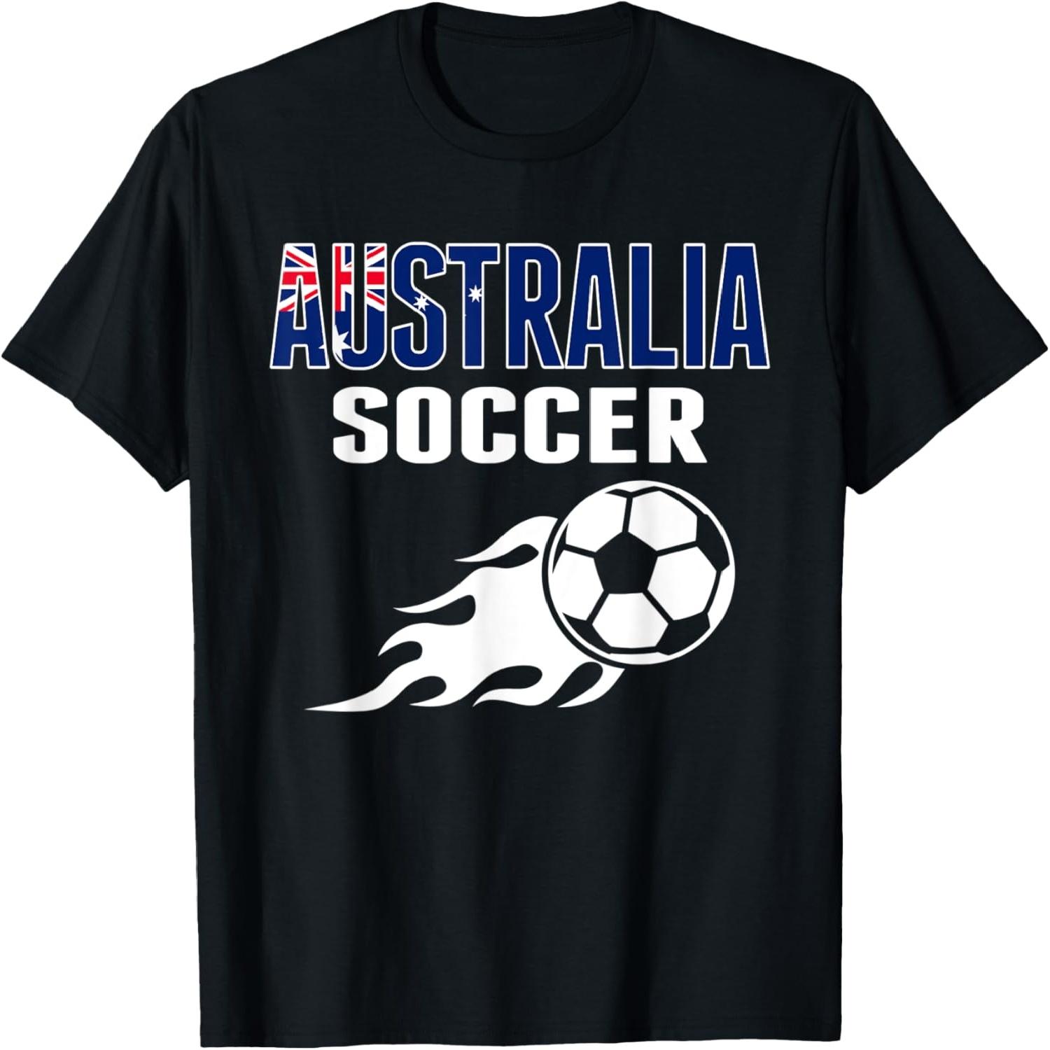 Proud Australia Soccer Fans Jersey Australian Football Lover T-Shirt S