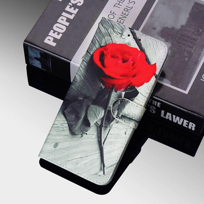 PU Leather Phone Case For Xiaomi 13 12 11T Redmi 13C 12C 10A 9A Note 13 12 11 10 Poco X5 X4 X3 Pro Book Style Painted Wallet Cover With Wrist Strap