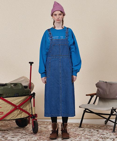 HAINT Jane Denim Overalls Dress