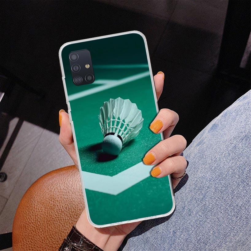 Badminton Sport Phone Case For Samsung Galaxy A52 A32 A22 A12 A51 A31 A50S A30S A20S A10S Note 20 Ultra 10 Plus S10 A72 A71 Gala
