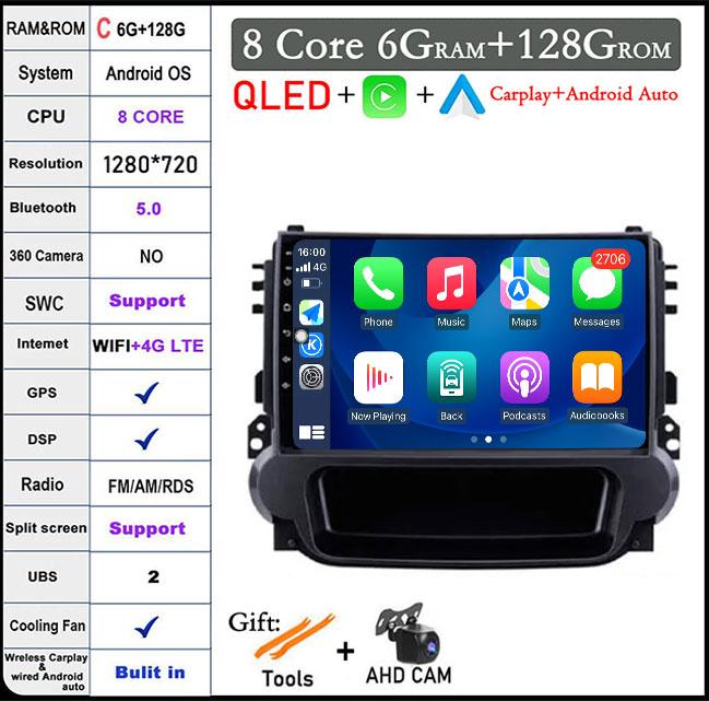 9''  For Chevrolet Malibu 2012-2015 Android 14 Car Radio Stereo Multimedia Auto Radio Video DSP Player Navigation GPS