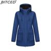 BITCED Autumn/Winter Jacket Women's Waterproof Hooded Raincoat Trench Coat