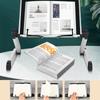 360 Degree Adjustable Desk Textbook Stand Support Foldable Reading Book Stand Holder with Paper Clips Bookcase Stand