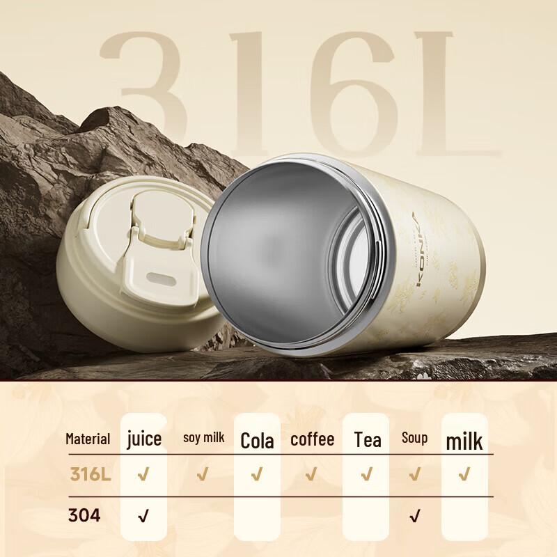 Konka 460ml 316 Stainless Steel Portable Insulated Mug