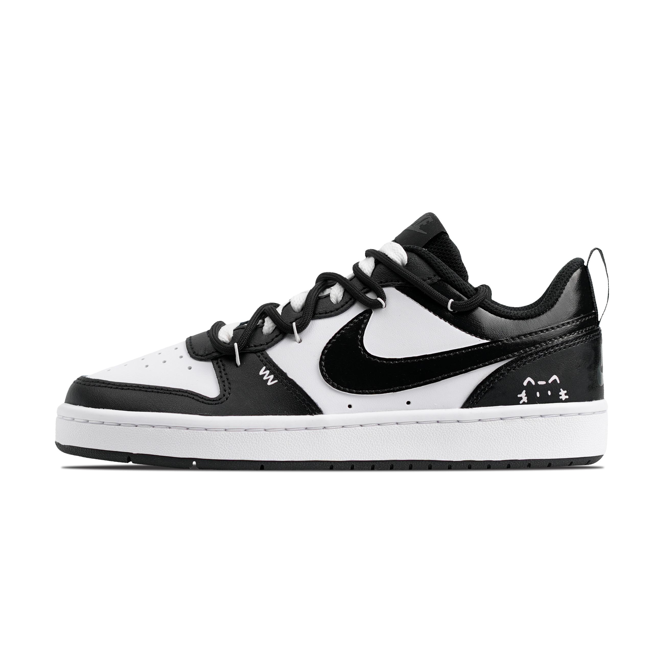 

Nike Air Force Black Cat Girlish Artificial Leather Abrasion Resistant Lightweight Breathable Low top Skateboard Shoes BQ5448-115(Team580-) 36