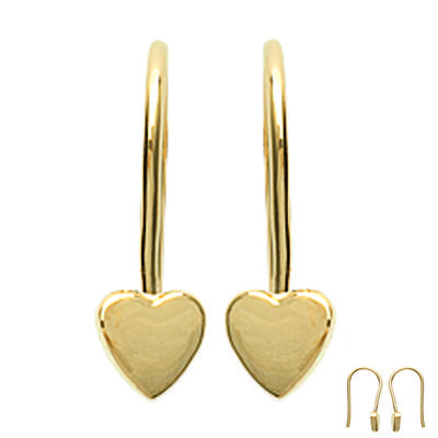 [K3802] - Gold Plated 'Love' Earrings - 5 Mm