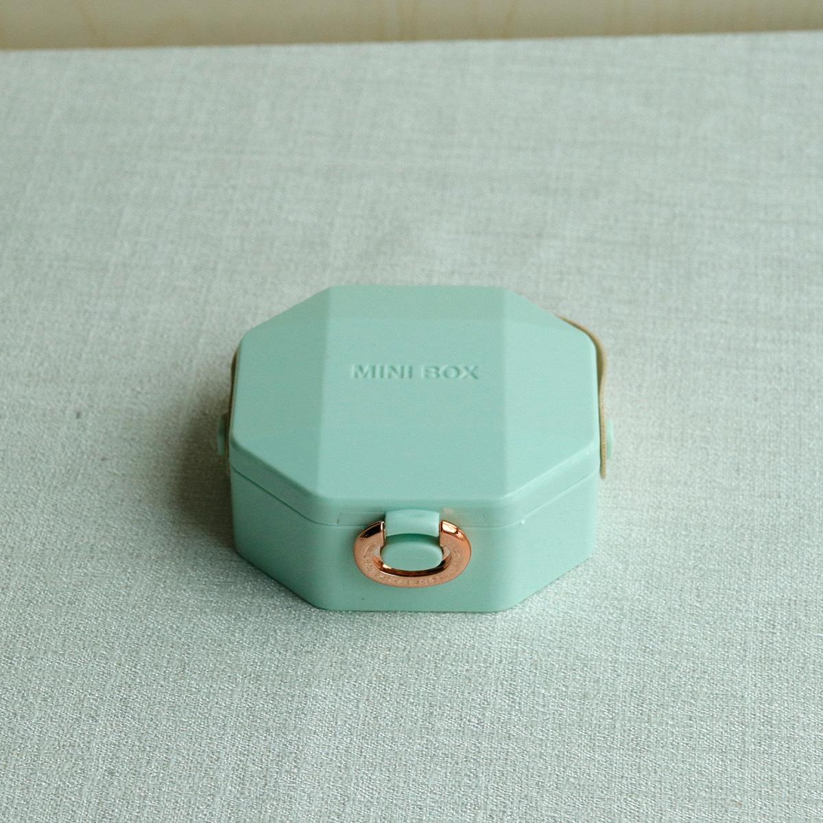 Mini Jewelry Organizer, Portable Jewelry Storage Box, Earring Necklace Ring Storage