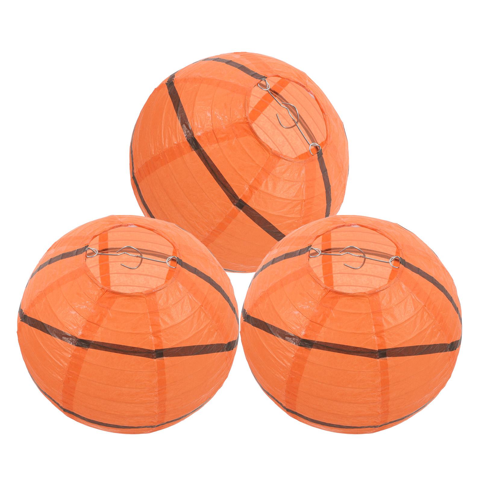 3Pcs Sports Lanterns Decorative Paper Hanging Lanterns Party Decorations for Sports Events Birthday Classroom Centerpieces other