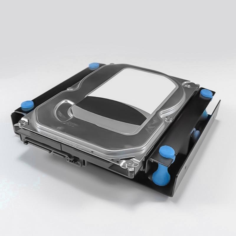 Metall & Gummi 3,5-Zoll Festplatten-Montagehalterung für 3,5 Festplatte zur 5,25-Zoll Schacht-Installation Stoßfest & Geräuschreduzierend