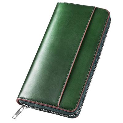 Men's Tochigi Leather Long Wallet, Genuine Leather, Large Capacity, YKK Zipper, Made by a Top-Class Wallet Craftsman, Women's Wallet, Cowhide Leather,