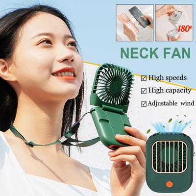 Hängender Halsventilator, blattlos, einstellbare Geschwindigkeit, Mini-USB-aufladbarer tragbarer, leiser Ventilator, Faltventilatoren für den Innen- und Außenbereich