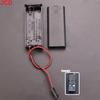 JCD 2Slots AAA Battery Storage Case Battery Holder Box With Switch & Cover & PH2.0 XH2.54 DC5.5X2.1 USB2.0 Terminal Wire