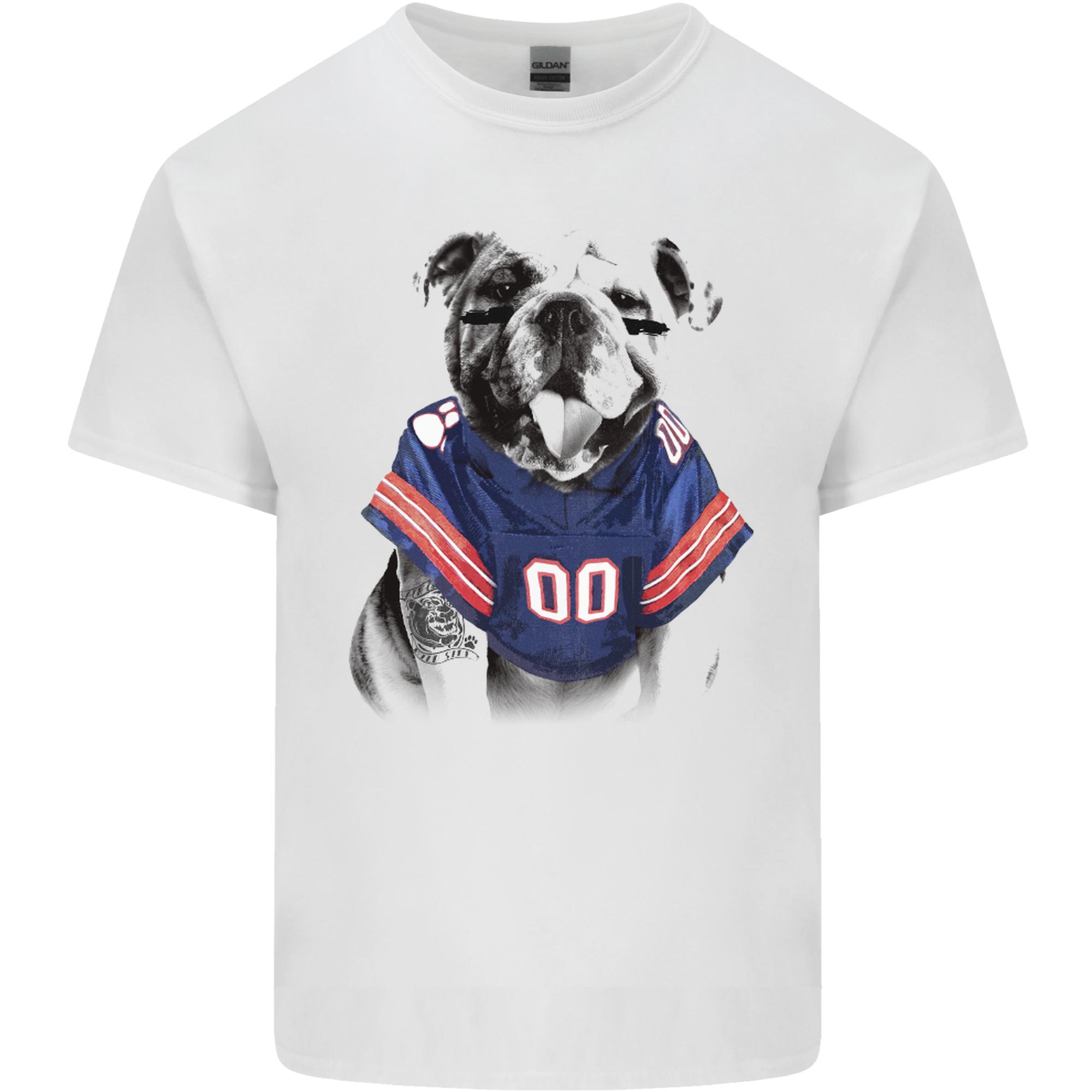American Football Bulldog With Tattoos Unisexs Light Cotton TShirt S