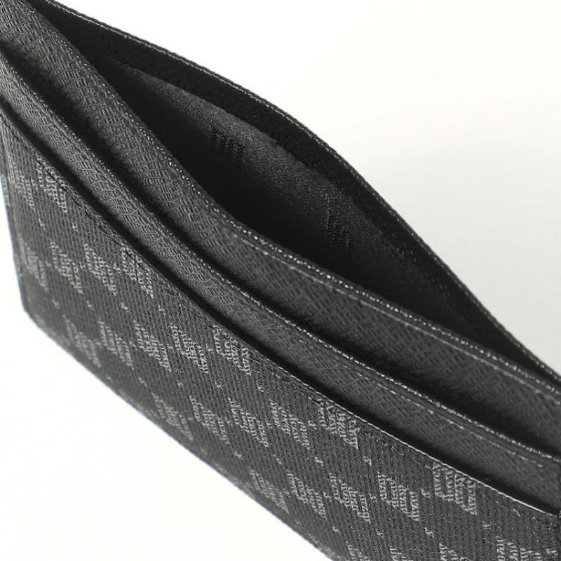 Daks Black Louis Dd Pattern Color Block Pvc Card Holder Dbho6e131bk