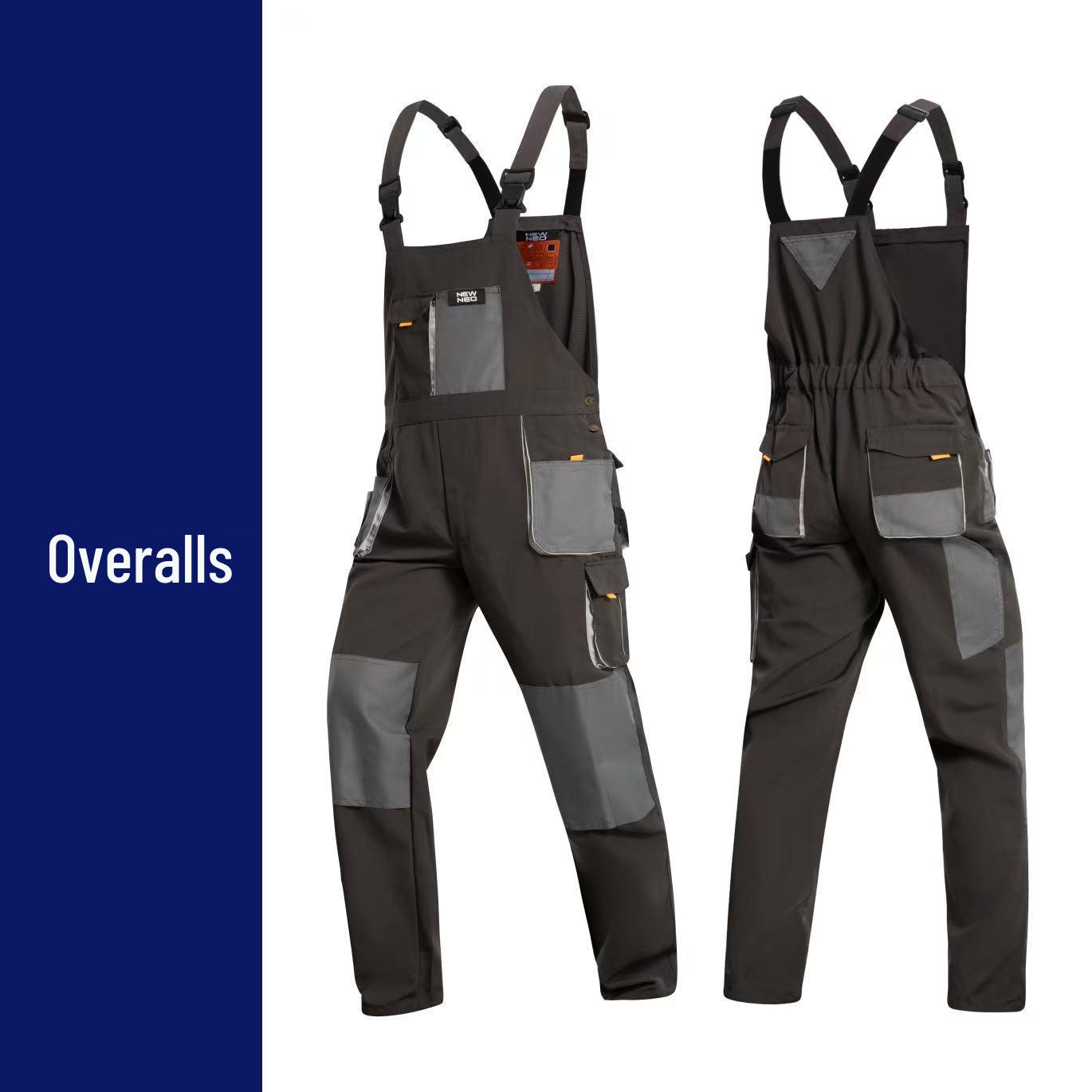 

Чоловічий комбінезон з довгим рукавом, зносостійкий, з багатьма кишенями, робочий одяг, комплект для весни та осені XL