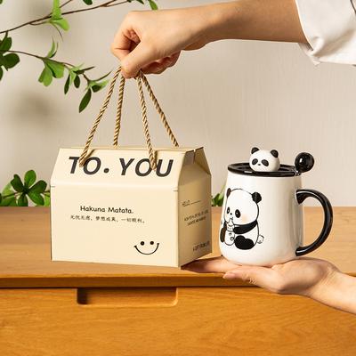 Scatola Regalo Tazza Nuovo Stile Tazza Panda da Donna Souvenir Tazza Acqua Ceramica Tazza Caffè