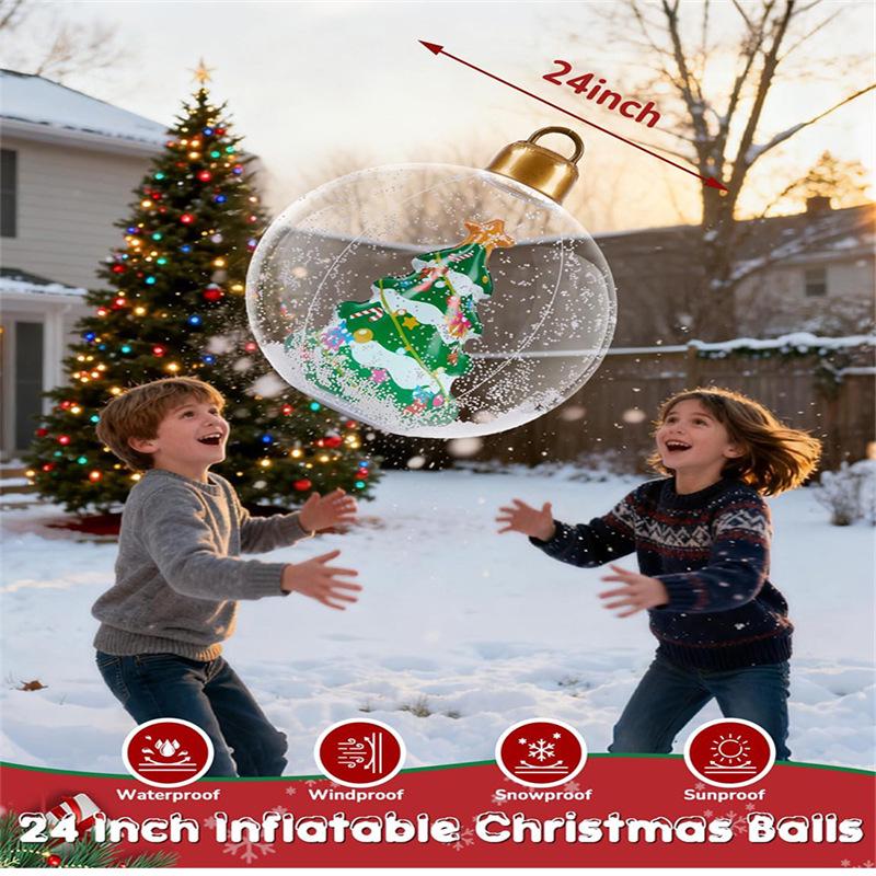 Inflatable PVC Christmas Tree Ball Decorations
