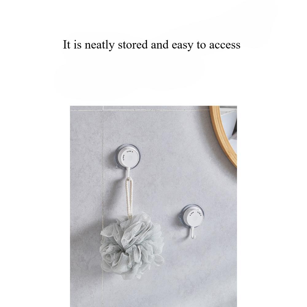 Japanese white simple vacuum suction cup hook, no drilling required, kitchen kitchenware and bathroom towel hook