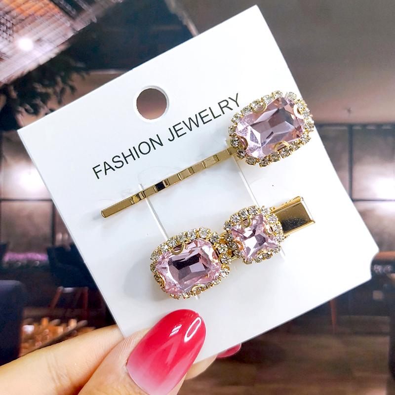 Neues Set Damen Haarspangen Schmuck Mode Kristall Haaraccessoires für Mädchen Luxus Perle Geometrische Haarspangen Nadeln Weihnachtsgeschenk