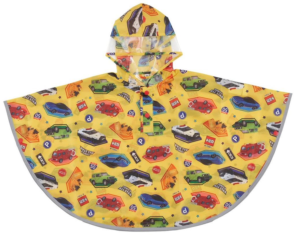 Skater Rain Poncho for Tomica Suitable for Boys Kids, Design, 80-100cm (23.5-33.5 Inches) - RAPO2-A