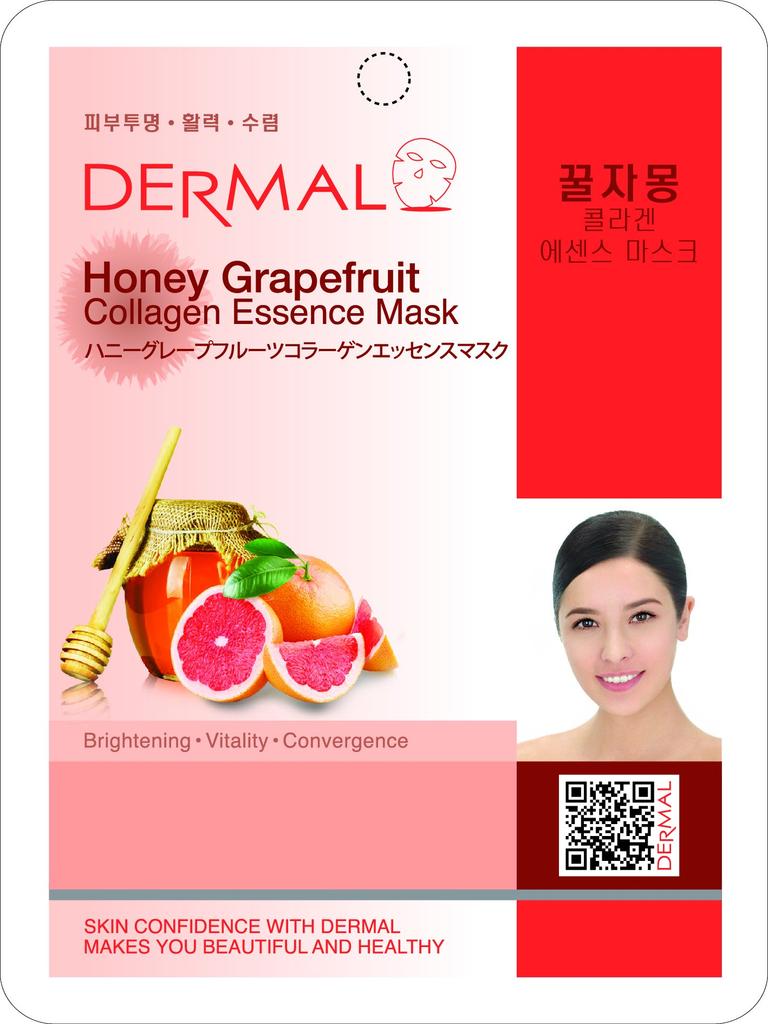 Honig-Grapefruit-Tuchmasken 10er-Set Dermal (Gesichtspackung)